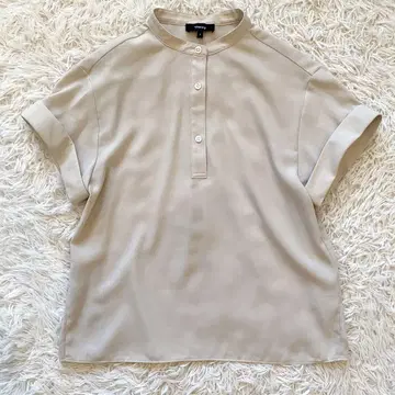 새상품급 Theory 24SS PRIME GGT 스탠드 카라 블라우스