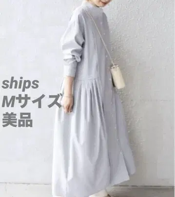 [새상품급] SHIPS 턱 절개 원피스 M 네이비