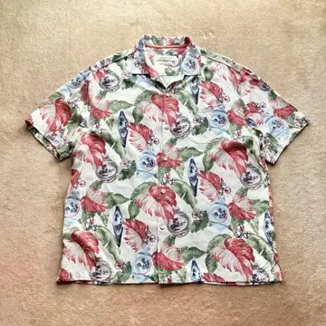 Tommy Bahama 토미 바하마 알로하 셔츠 XL 실크 100%