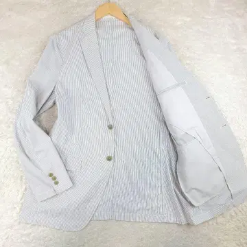 유니클로 시어서커 테일러드 재킷 스트라이프 XL