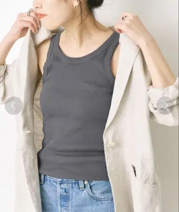 Spick&Span 단사 골지 아메슬리 탱크