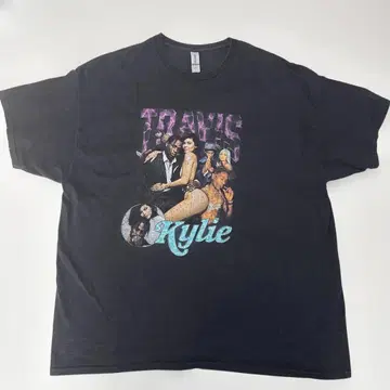 Travis Kylie 그래픽 티셔츠 2XL 블랙