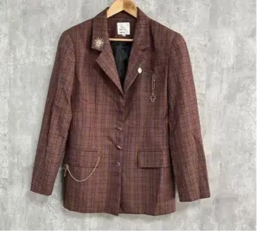 가격 인하 불가 레어 NODRESS 양모 혼방 울 체크 자켓
