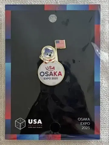 EXPO2025 오사카 간사이 만박 미국관 핀 배지 스파크 OSAKA