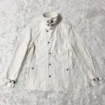 SCHLUSSEL 슈리셀 화이트 데님 재킷 2 넥 벨트