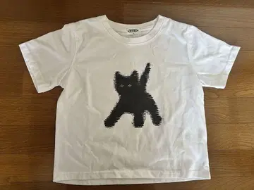 aeae 고양이 프린트 크롭 T셔츠