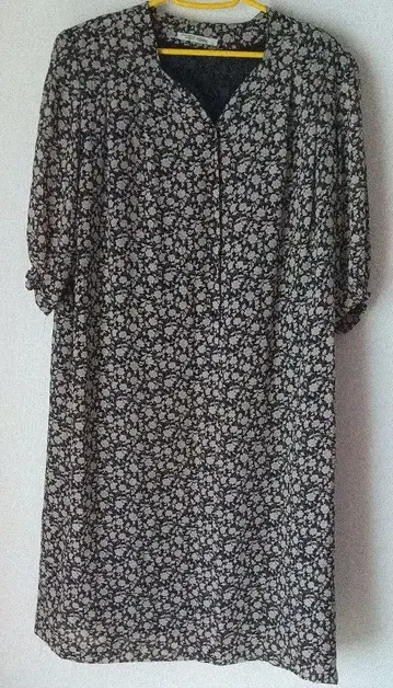 La Bright Style 꽃무늬 원피스 블랙 일본제