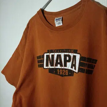 [개성파 구제 의류] NAPA 로고 T셔츠 오렌지 레어 헤비 코튼 XL