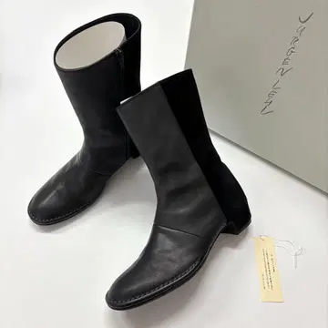 고품질 요건 레일 가죽 절개 부츠 블랙 계열 사이즈 23cm