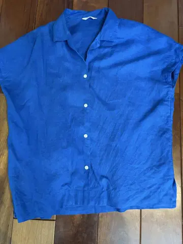 Kamakura Shirts 반팔 셔츠 파랑 36