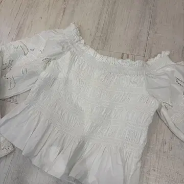 ALLSAINTS 화이트 프릴 블라우스 UK12