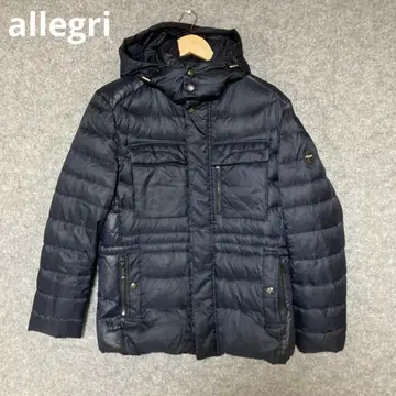 allegri 교압 페더 네이비 후드 다운 재킷