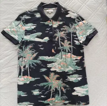 LACOSTE 야자수 패턴 피케 셔츠 프랑스 터키산