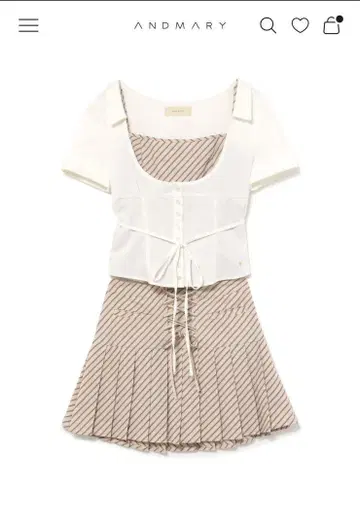 andmary Jad pleats set up beige