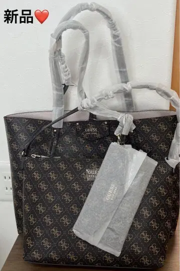 새상품 GUESS 핸드백 ECO BRENTON TOTE 파우치 포함 3점
