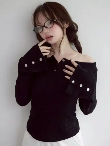 AMDMARY Dorothy 하트 탑 블랙