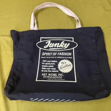 Junky 토트백 100% 코튼 블랙