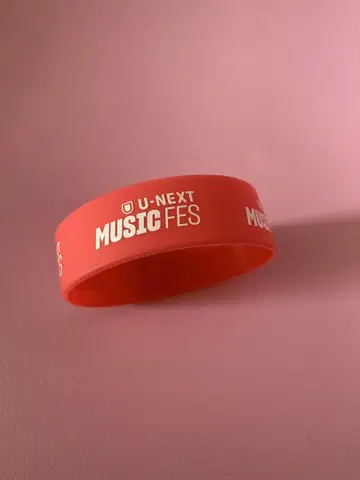 오사카 간사이 만박 한정 U-NEXT MUSIC FES 러버 밴드 빨간색