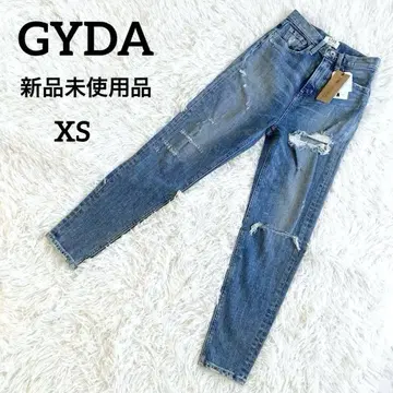 [새 상품] GYDA GROUNGE DAMAGE 페그 탑 데님 팬츠 XS