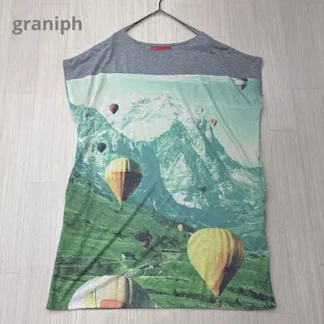 graniph 그라니프 기구 산맥 롱 T셔츠 원피스