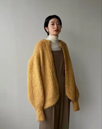 CLANE COLOR 모헤어 SHAGGY 가디건 사이즈 1