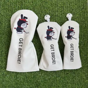 새상품 [ 3세트 ] 도라에몽 골프 클럽 골프헤드커버 1+3+UT 화이트