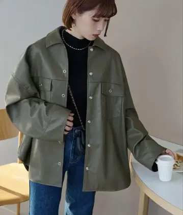 에코 레더 셔츠 재킷 DISCOAT