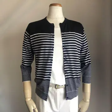 JOHN SMEDLEY 7부 소매 크루넥 가디건