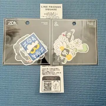 ZO&FRIENDS 팝업 ZOA 스티커 2종 세트