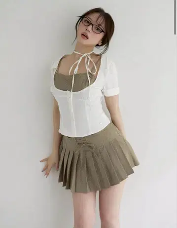 ANDMARY Jad pleats set up brown