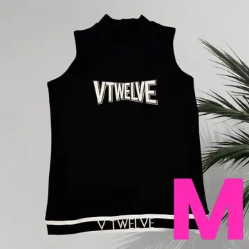 [새상품] V12 골프 여성용 슬리브리스 모크넥 블랙 M