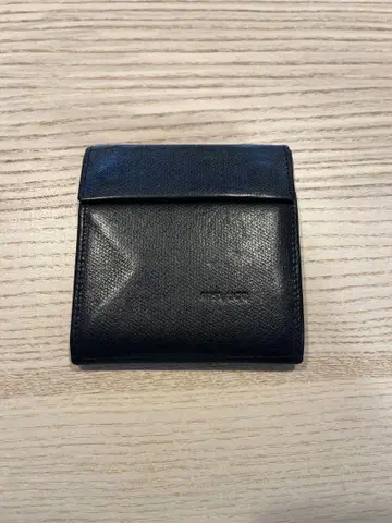 abrAsus 얇은 지갑 블랙 가죽