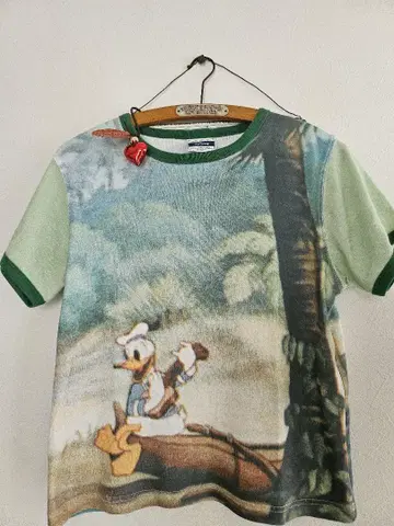 Disney 도널드 덕 프린트 반팔 티셔츠