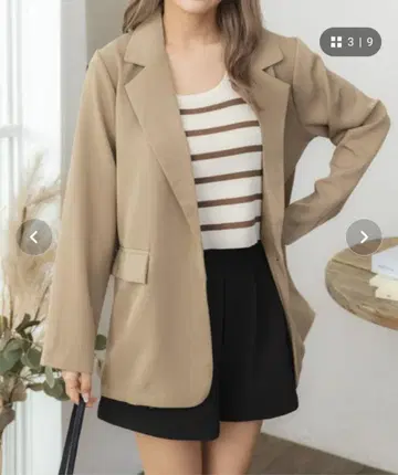 3회 착용 테일러드 자켓 베이지