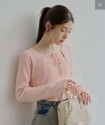 Chico 치코 아일렛 치비 볼레로 + 베어 세트 핑크