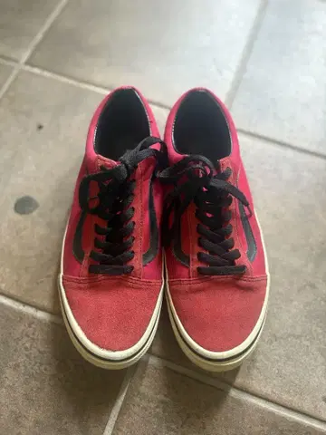 90s VANS 올드스쿨 스니커즈 레드 빨간색 스케이터 바이커