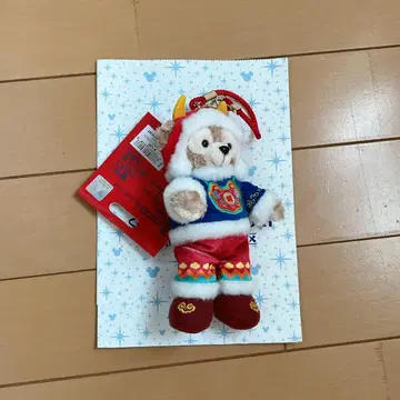 중국 춘절 더피 봉제 인형 키링 포함