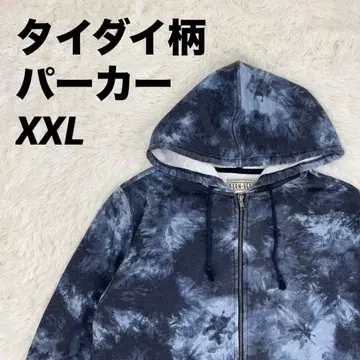 타이다이 패턴 후드티 L / XXL 네이비 계열 남녀 공용
