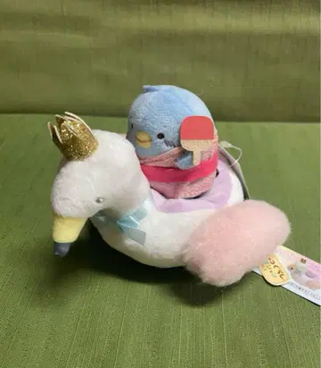 스미코구라시 손바닥 봉제 인형 백조 탈것 펭귄