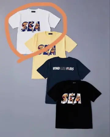 PARIS SEA Tee 화이트 XL wind and sea