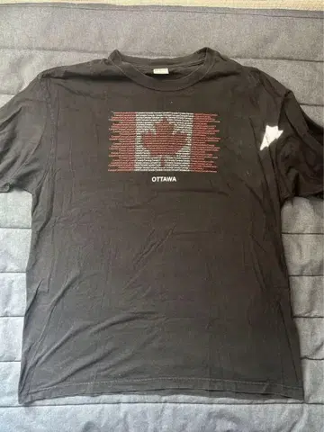캐나다 국기 디자인 T셔츠 OTTAWA