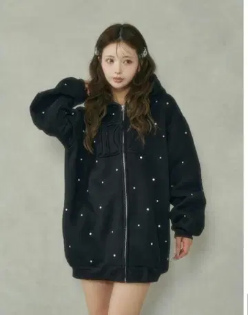Darich 다리치 DD 로고 비쥬 지퍼 후드티