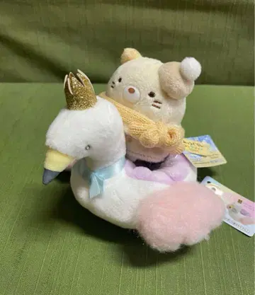 스미코구라시 손바닥 봉제 인형 백조 탈것 고양이 머플러