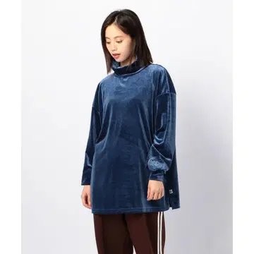 리틀 써니 바이트 하이넥 벨로아 상의 네이비 LSB