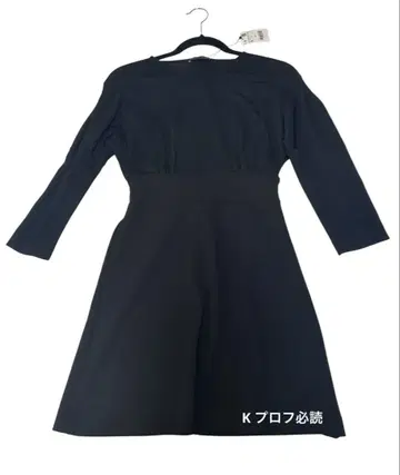 ZARA 자라 7부 소매 미니 원피스 등 트임 블랙