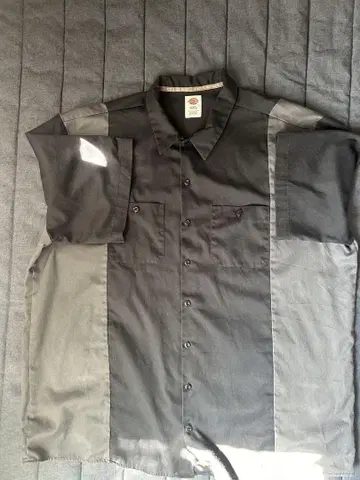 Dickies 반팔 워크 셔츠 4XL 블랙/회색