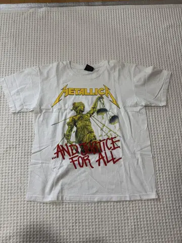 METALLICA 밴드 티셔츠 티셔츠 화이트