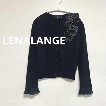 레나 랑게 RENA LANGE 꽃무늬 모티브 가디건 블랙 M
