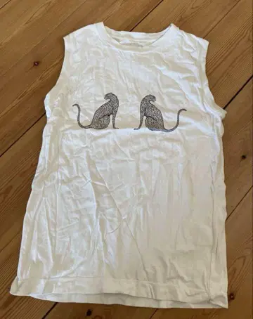ameri medi white twin cheetah tank