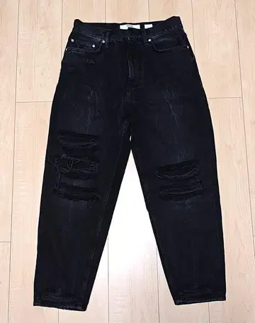 PULL & BEAR 벌룬 데님 배기 루즈핏 데미지